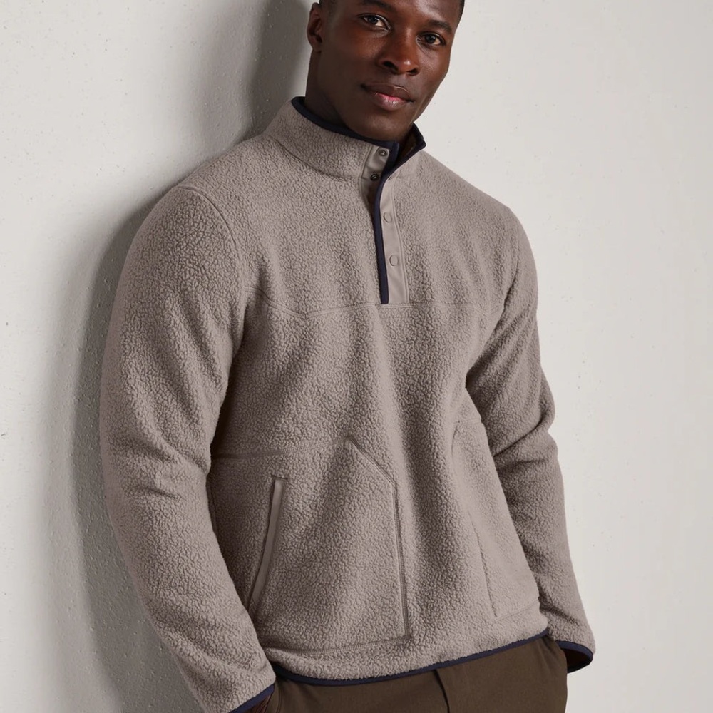 RHONE FAIRBANKS FLEECE PULLOVER Large NWOT